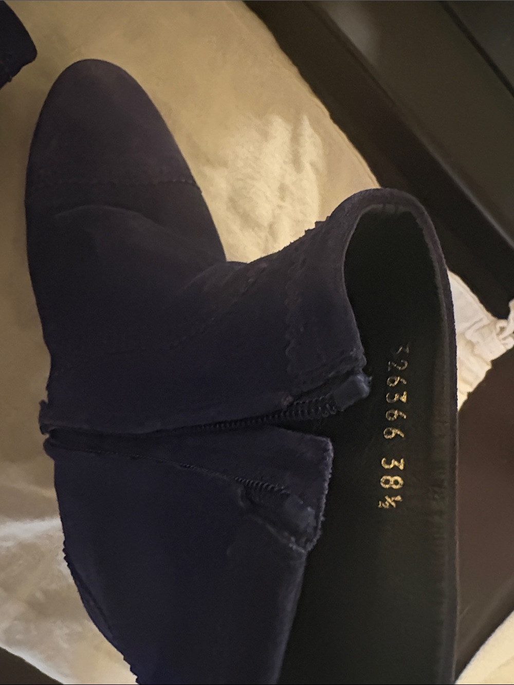 Balenciaga 38.5 Women Suede Wedge Ankle Boot - blue - Picture 5 of 7